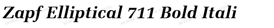 Zapf Elliptical 711 Bold Italic BT字体转换